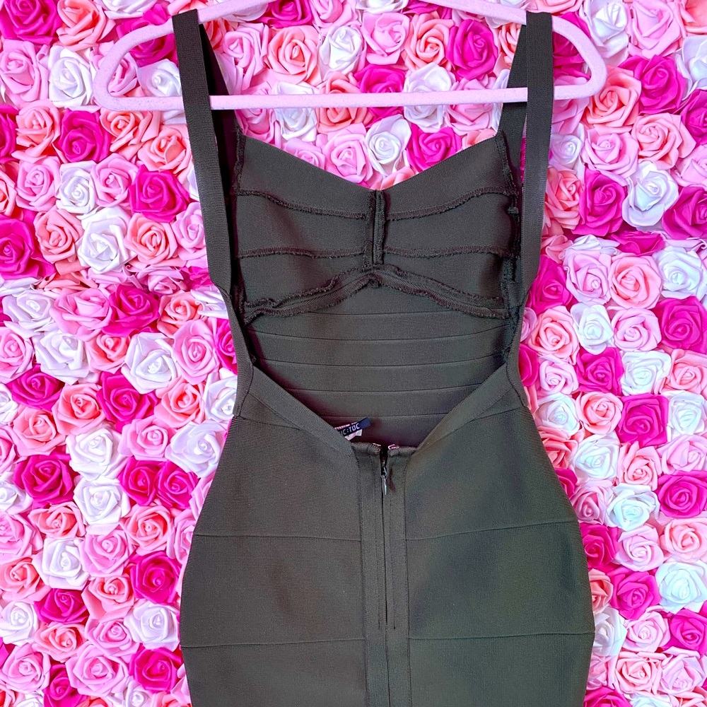 Olive bandage dress
